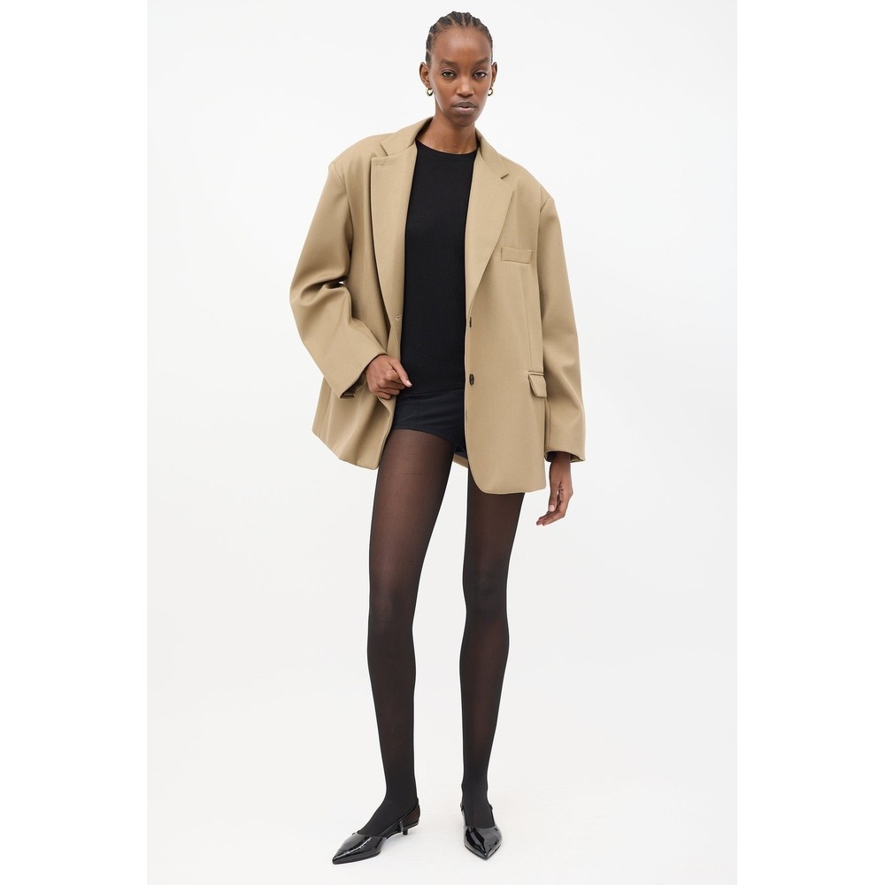 The Frankie Shop Oversized Boyfriend Blazer Women OSFM Wool Blend Quiet Luxury